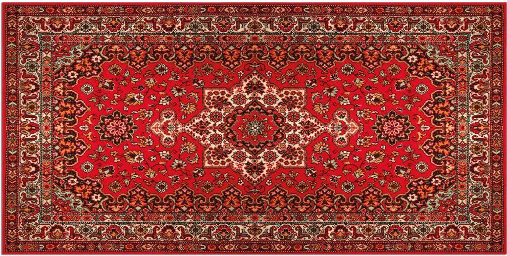 Küchenläufer Vintage Perser beige rot rutschfester Flur Produktbild 