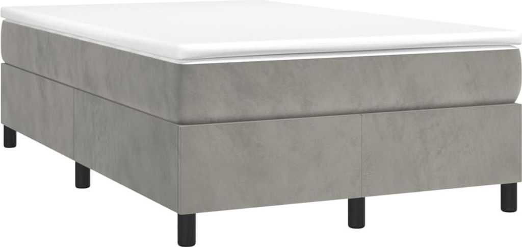 Eleganter Möbel Boxspringbettgestell Hellgrau 120x200cm Samt - CJG240380 - Klassische BettenJugendbett Tagesbett