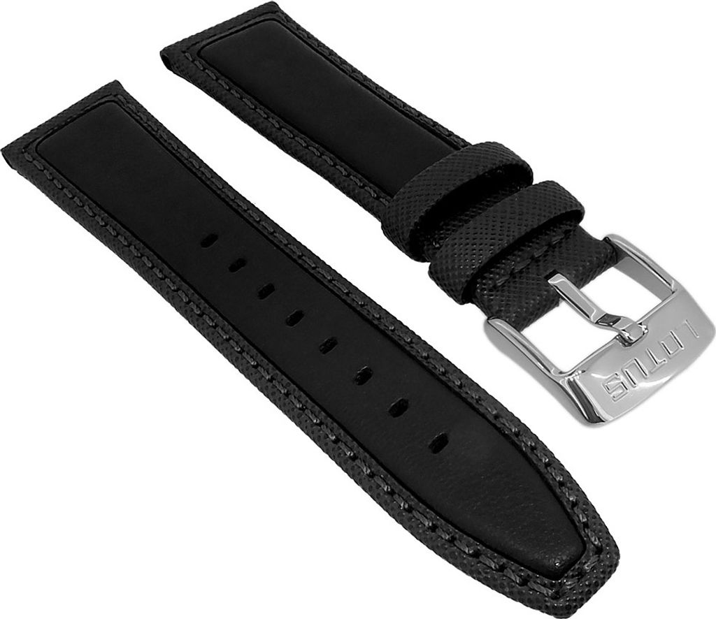 Lotus Watches > Uhrenarmband 22mm Leder schwarz > 18588/4 18588
