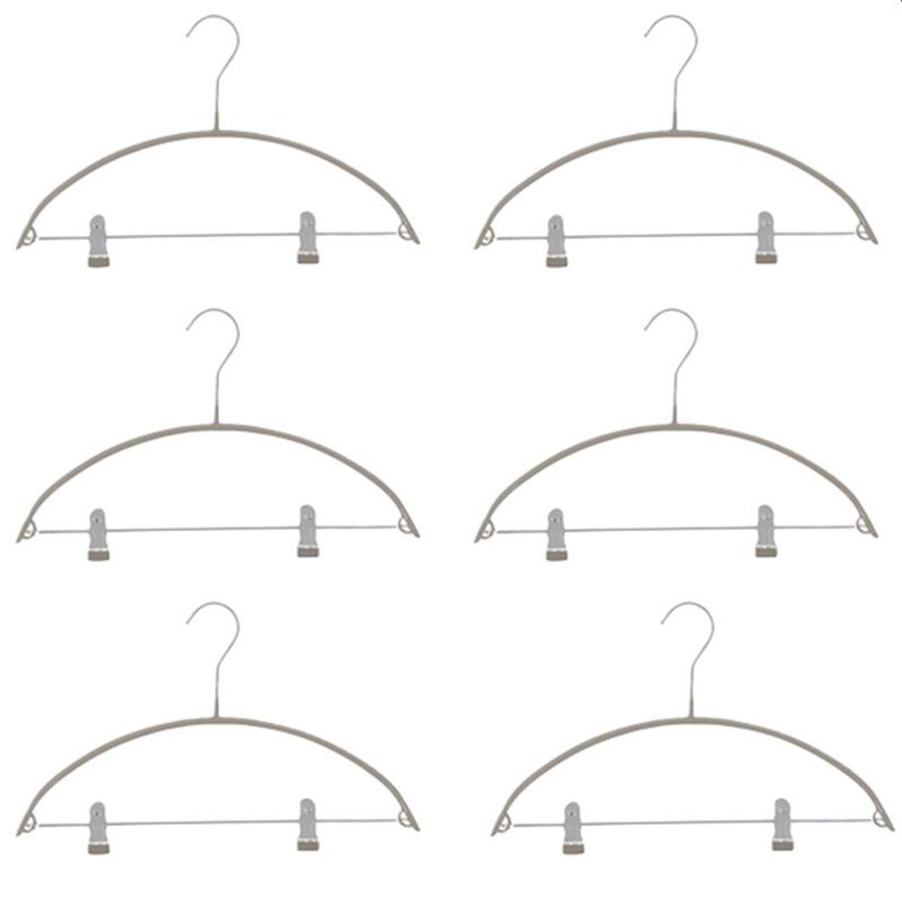 6x Metall Kleiderbügelset mit clips Anti Rutsch Kleiderbügel Hemdenbügel