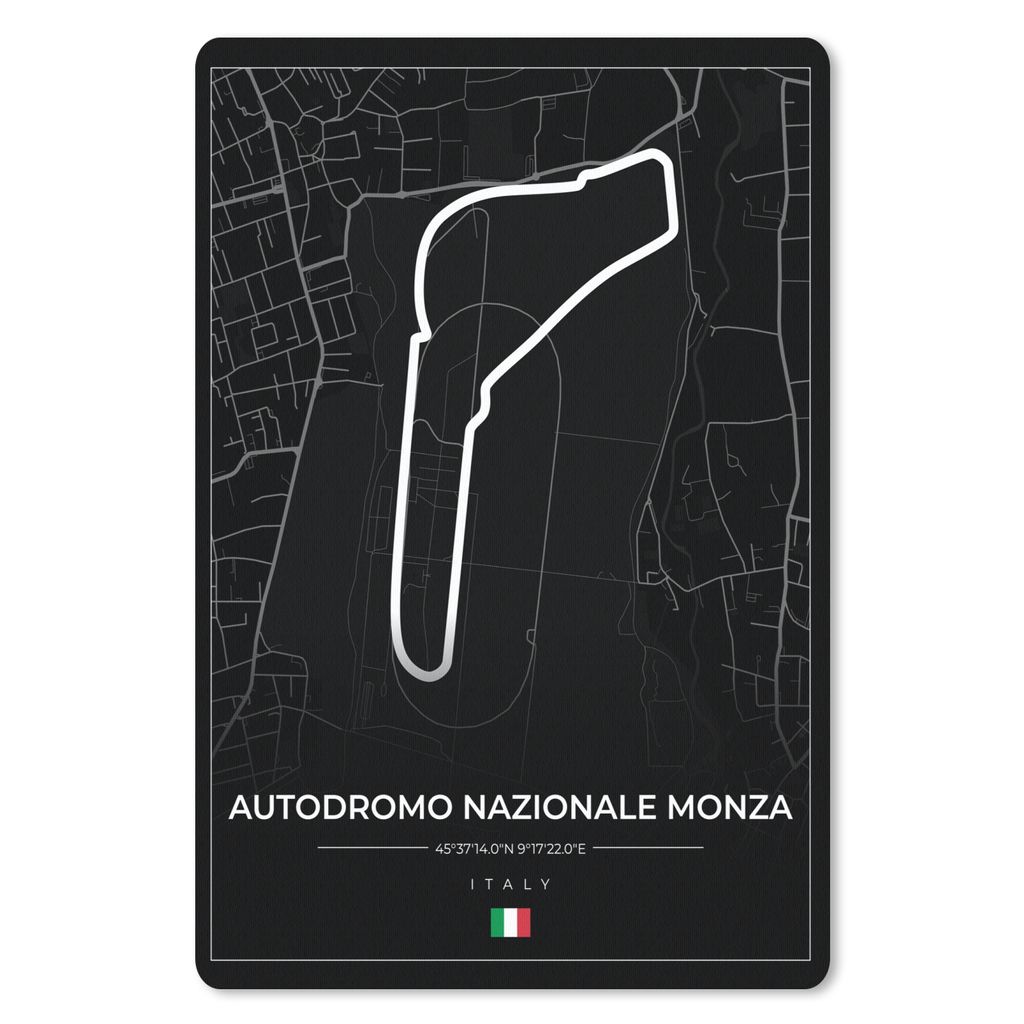 MuchoWow Mauspad Mousepad Rennsport - F1 - Rennstrecke - Italien - Autodromo Nazionale Monza - Schwarz 40x60 cm - Mousepads - Maus Mat - Pad - Ma...