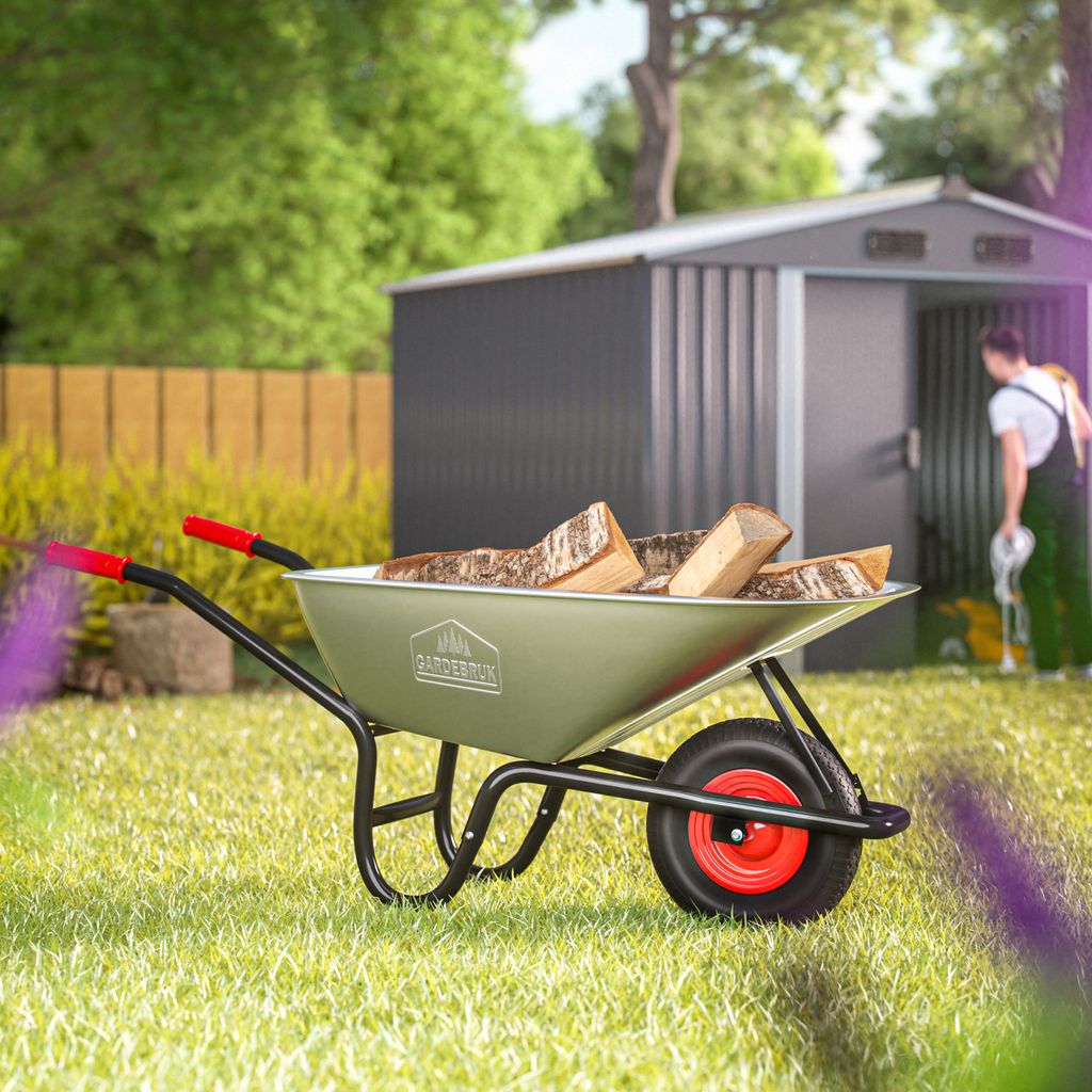 GARDEBRUK® Schubkarre 100 Liter bis 250kg Luftreifen mit Produktbild 4