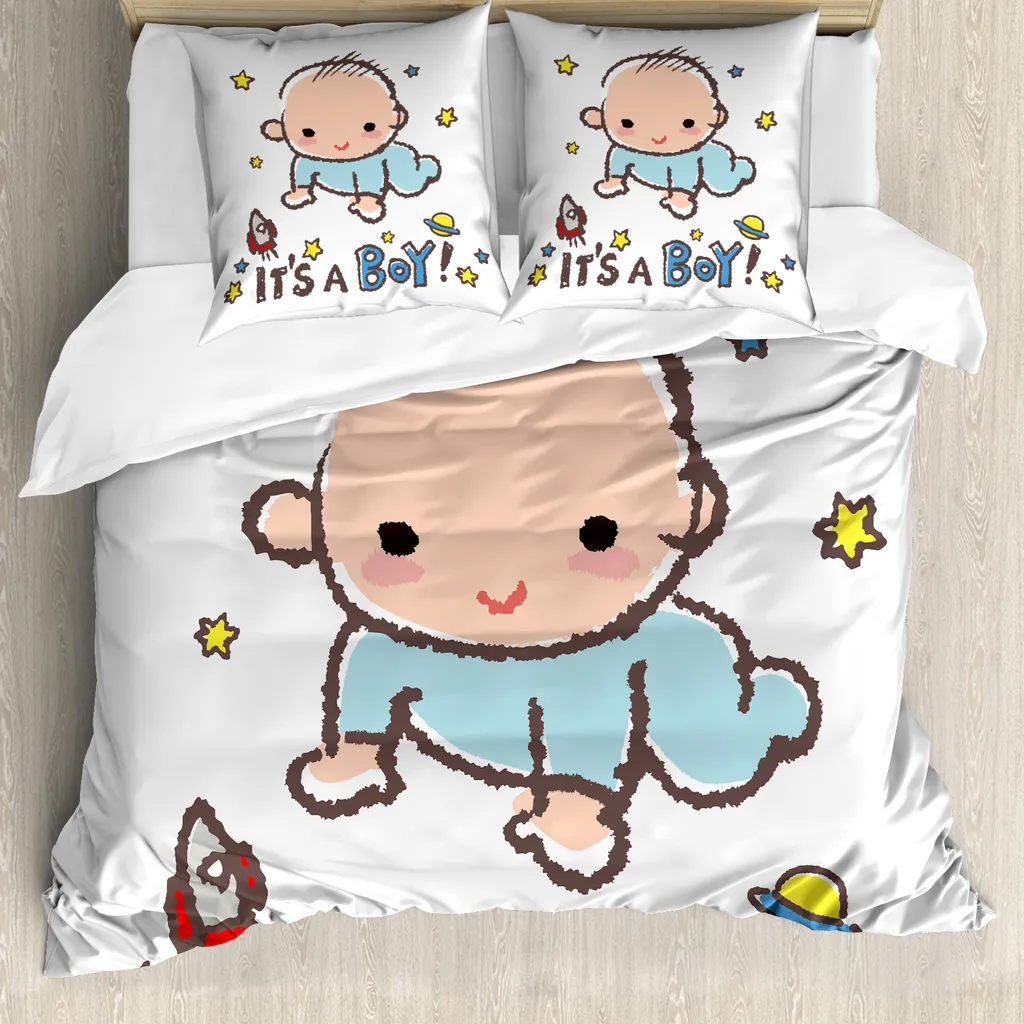 Copripiumino 200x200 ABAKUHAUS Antiacaro - Set Letto Baby Multicolore