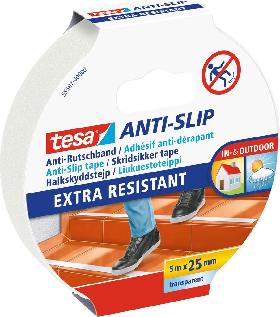 tesa Antirutschband Treppen Rutschband selbstklebend Innen Produktbild 