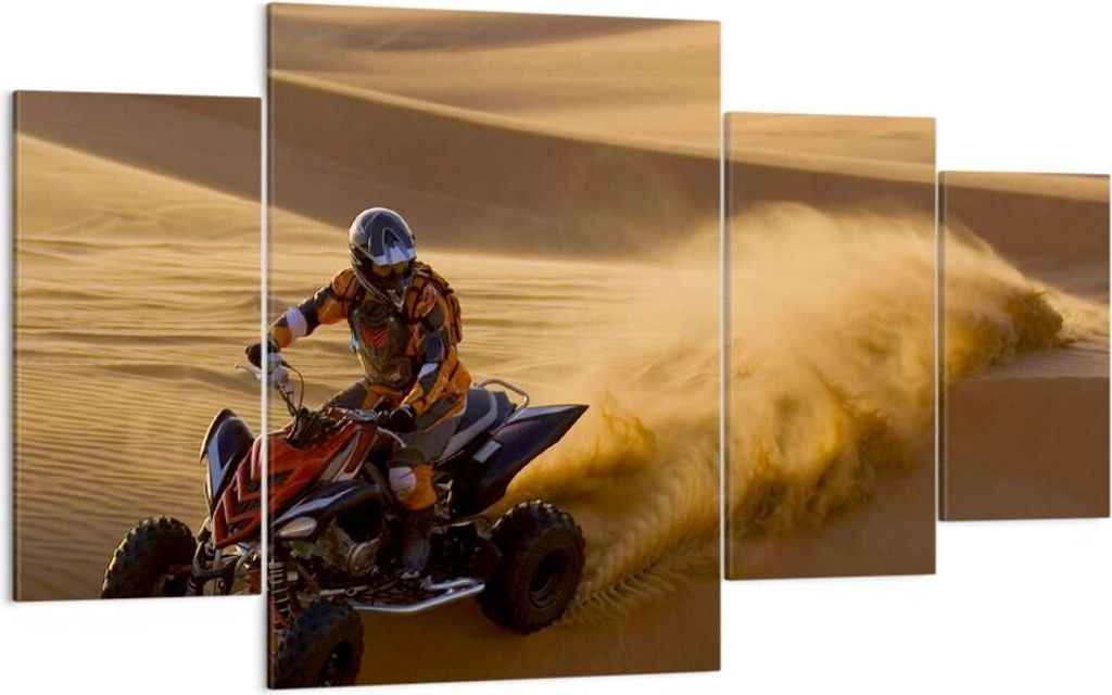 Bild auf Leinwand - Leinwandbild - Safari Rallye Wettkämpfe Sport - 160x90cm - Wand Bild - Wanddeko - Leinwanddruck - Bilder - Kunstdruck - Wandde...