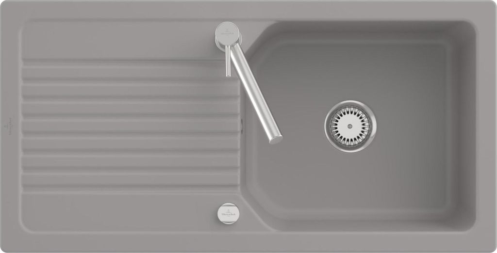 Villeroy & Boch 33862FKD Subway 60 Keramikspüle Einbauspüle Unterschrankbreite ab 60 cm Alpin Weiß Handbetätigung - inkl.