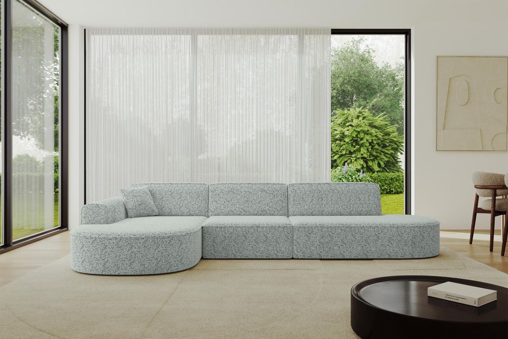 ALTDECOR Ecksofa in L-Form MARI-L2 - 328x171x79,5 cm Grün - Corner Sofa Bett Eckcouch Couch Wohnlandschaft Cauchsofa