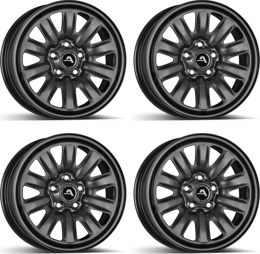 4x ALCAR HYBRIDRAD 01 grey 6x15 ET38 5x100 131500A kompatibel mit Seat IBIZA IBIZA ST TOLEDO