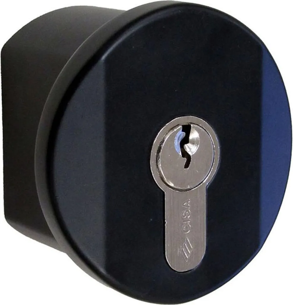 Serrure en applique électrique Cisa avec bouton et cylindre fixe 35mm