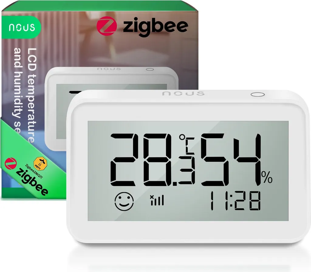 Thermomètre Hygromètre Connecté ZigBee NOUS E6 pour Maison Intelligente