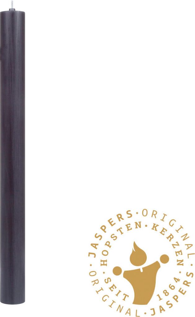 Flachkopf durchgefärbte Stabkerzen Grafit 290 x Ø 21 mm, 1 Stück