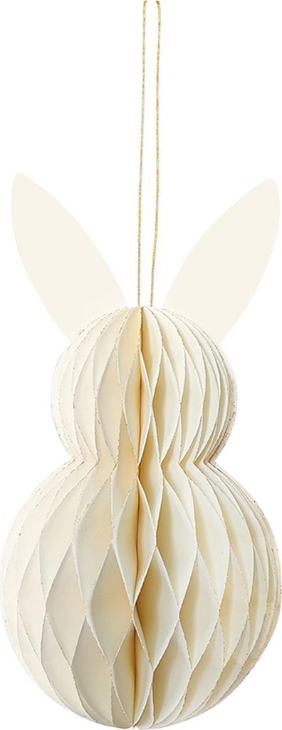 Waben-Osterornament, 3D-Papierhase, hängende Dekoration, Waben-Kaninchen-Ornament, Tischdekoration für Osterpartys, Frühlingsfeiern