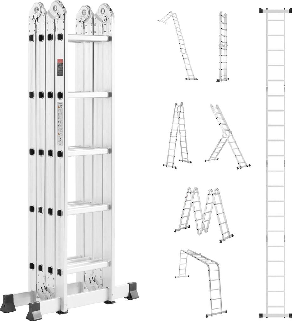 SucceBuy Scala pieghevole 7 in 1, 5 gradini, sbraccio di Immagine del prodotto 