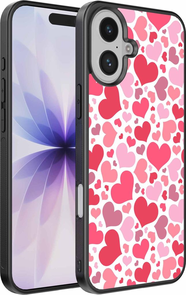 Geeignet für iPhone 17 Phone Case mit Herzen Print - Hearts Design TPU Backcover Case - Kids Case mit Herzen Design - Smartphonics