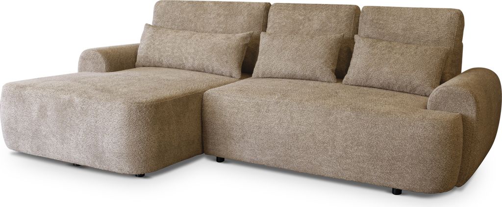 Robin Inspire Ecksofa Mit Schlaffunktion Bettkasten L Form Sofa Eckcouch Schlafcouch Freistehend Links Aldo Beige 266 x 160 x 87 cm