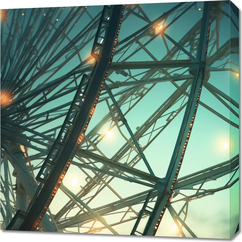 Quadro Luci di Moloch 70x70 cm - Atmosfere e Suggestioni d'Arredo
