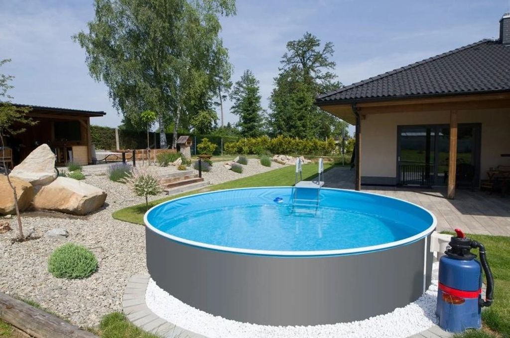 Basen Azuro 3,55 x 0,9 m, kolor szary Lagoon, grubość Zdjęcie produktu 