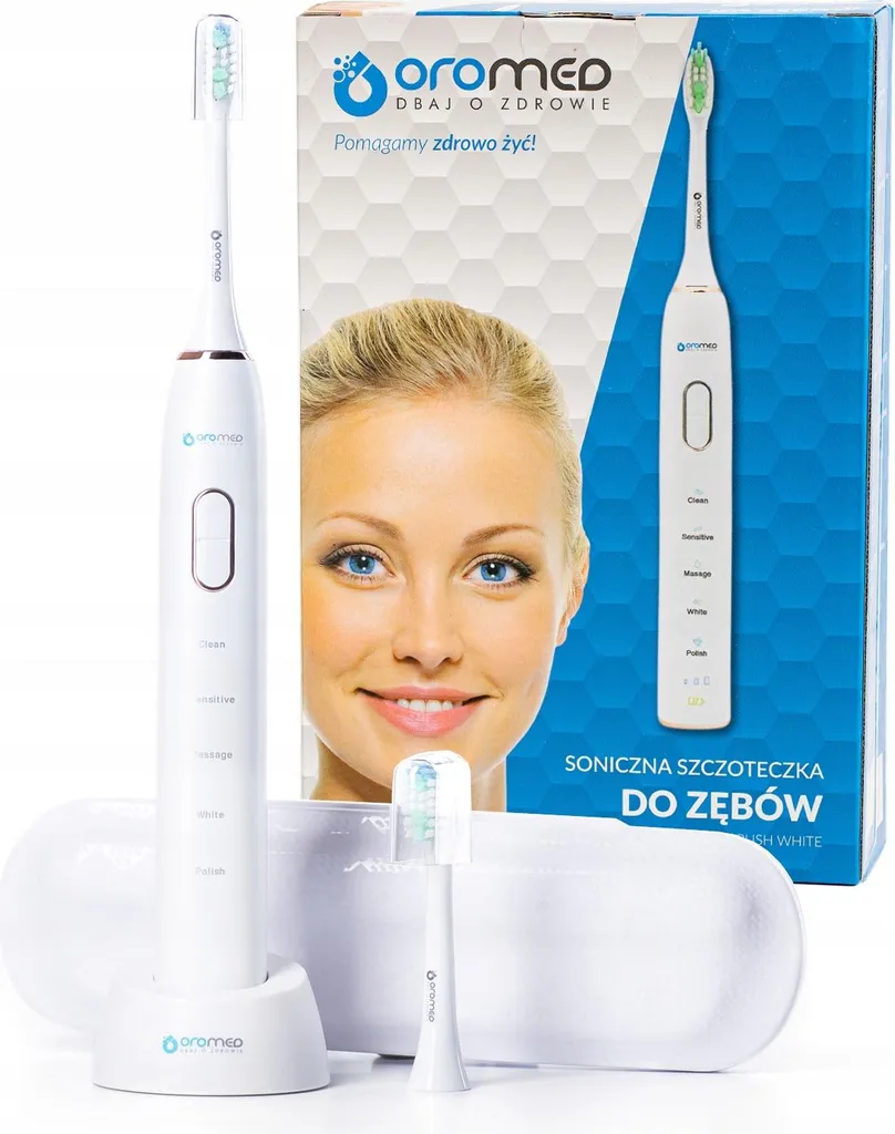 Oromed ORO-BRUSH WHITE Brosse à dents électrique sonique adulte blanche