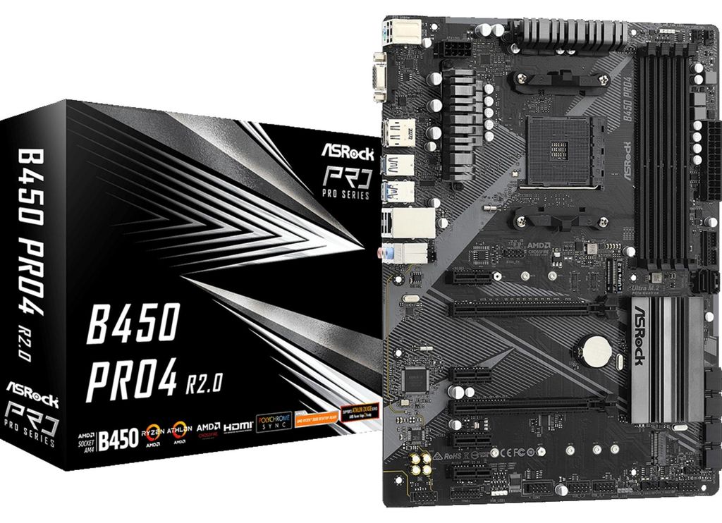Asrock B450 Pro4 R2.0 (Am4) (D) Immagine del prodotto 