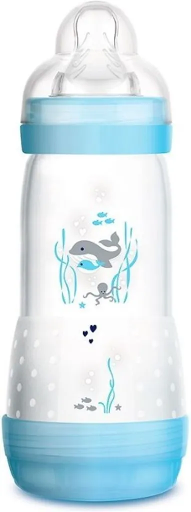 Biberon Bleu MAM 320ml Idéal pour l'Allaitement Mixte et les Coliques