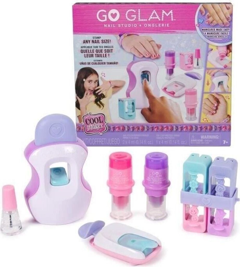 Go Glam Nail Studio, Maniküre Set, 2 Nagellacke, 4 Motive, Ab 7 Jahren