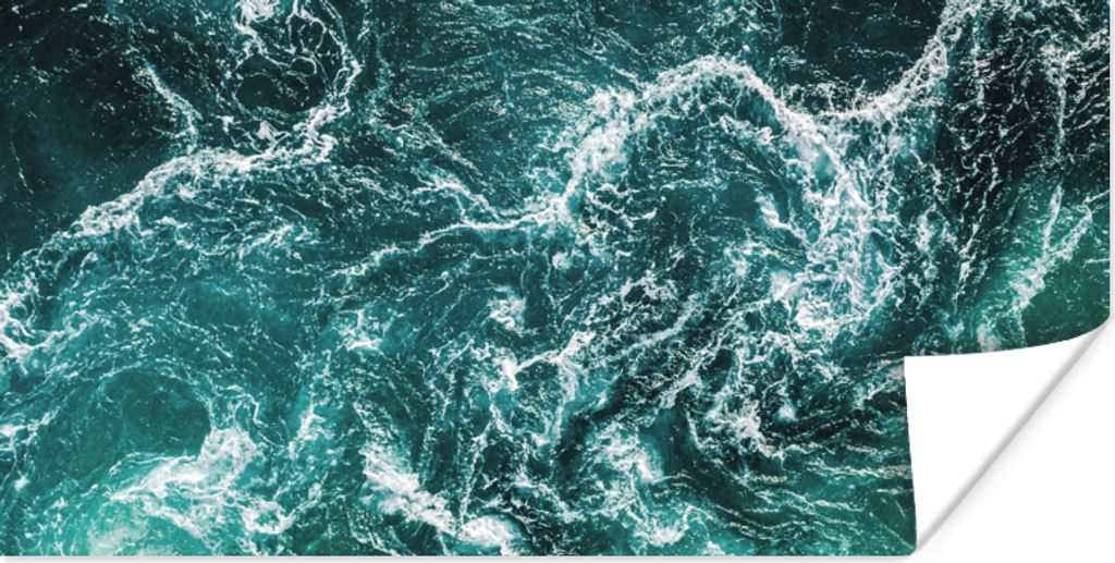 MuchoWow Poster Ozean - Wasser - Meer - Luxus - Grün - Türkis 150x75 cm - ohne Rahmen