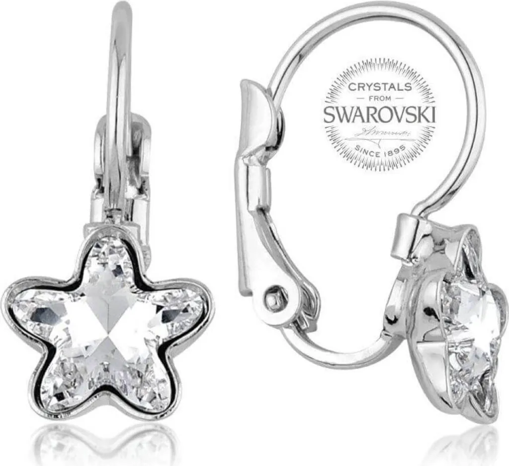 Boucles d'oreilles STARBLOOM avec cristal clair pour femme chic
