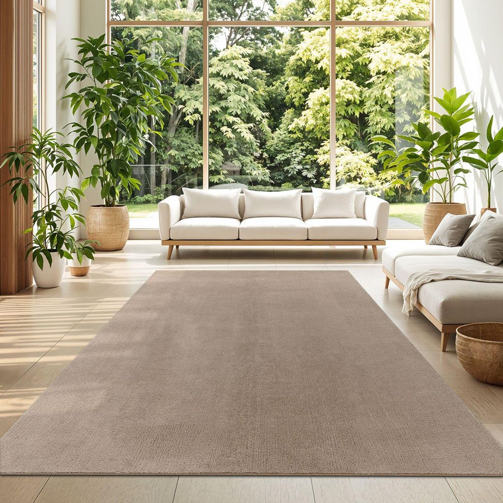 TT Home Wohnzimmer Teppich Kurzflor Anti-Rutsch Rückseite Produktbild 