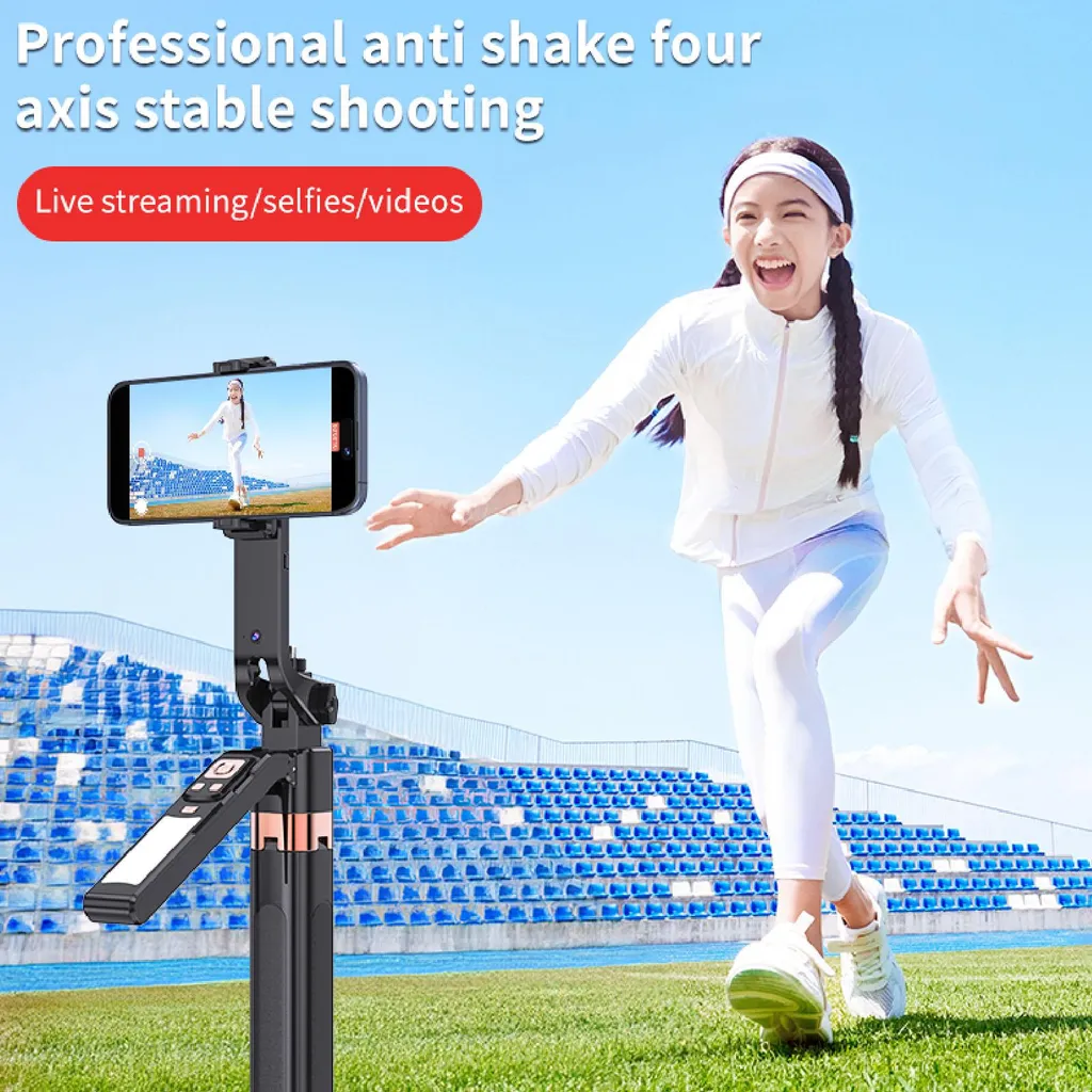 Stabilisateur auto-face tracking 1,5m avec quadrupode et télécommande BT - 2
