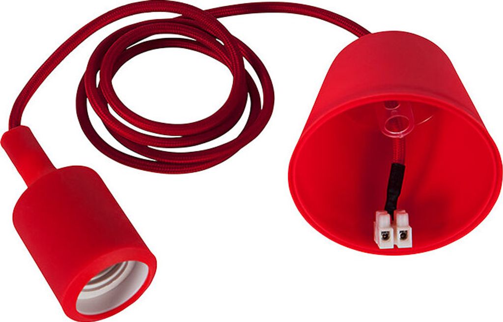 Fassung E27 mit Baldachin rot*** Produktbild 