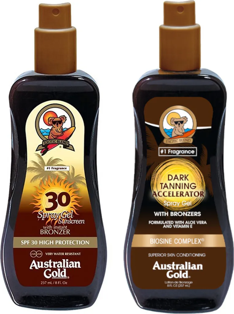 Kit Australian Gold per Pelle d'Ebano: SPF 30 + Accelerator Gel