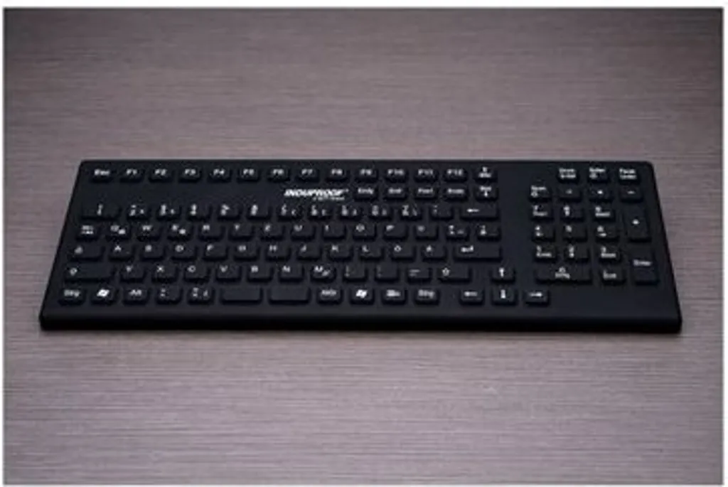 Clavier silicone étanche IP68 lavable et désinfectable noir USB