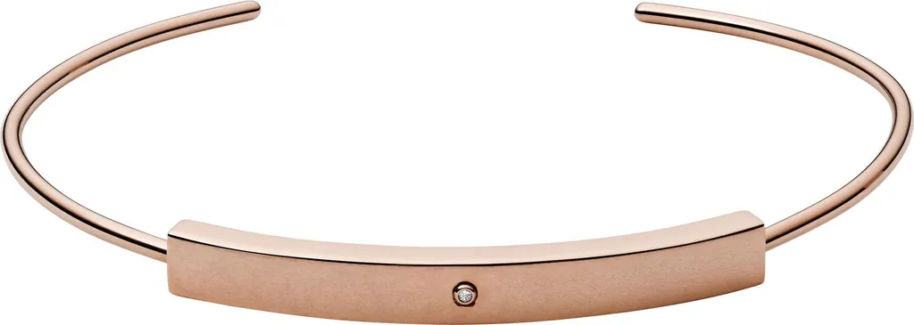 Bracelet jonc ajustable Skagen Helena en laiton doré pour femme chic