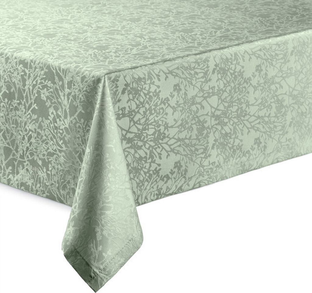 DecoHomeTextil Tischdecke Harmony hochwertig pflegeleicht mit Saumrand Salbeigrün Rund 140 cm