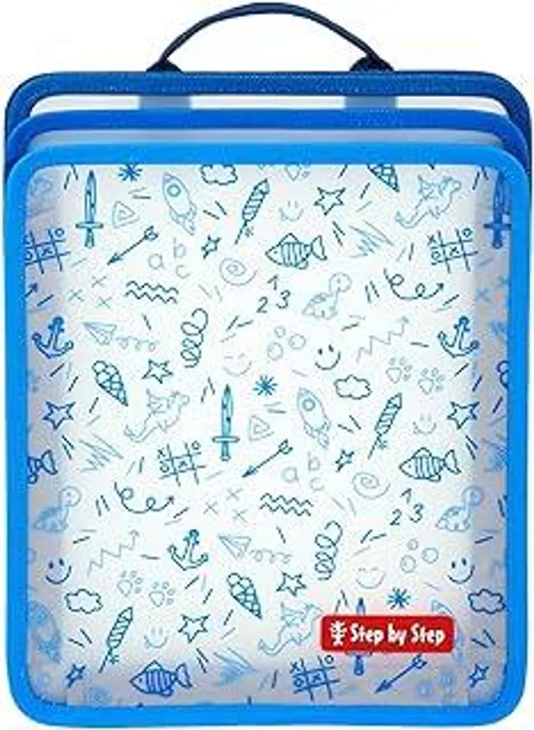 Must-Have Scuola: Step by Step Folder Box Blu A4 Pieghevole
