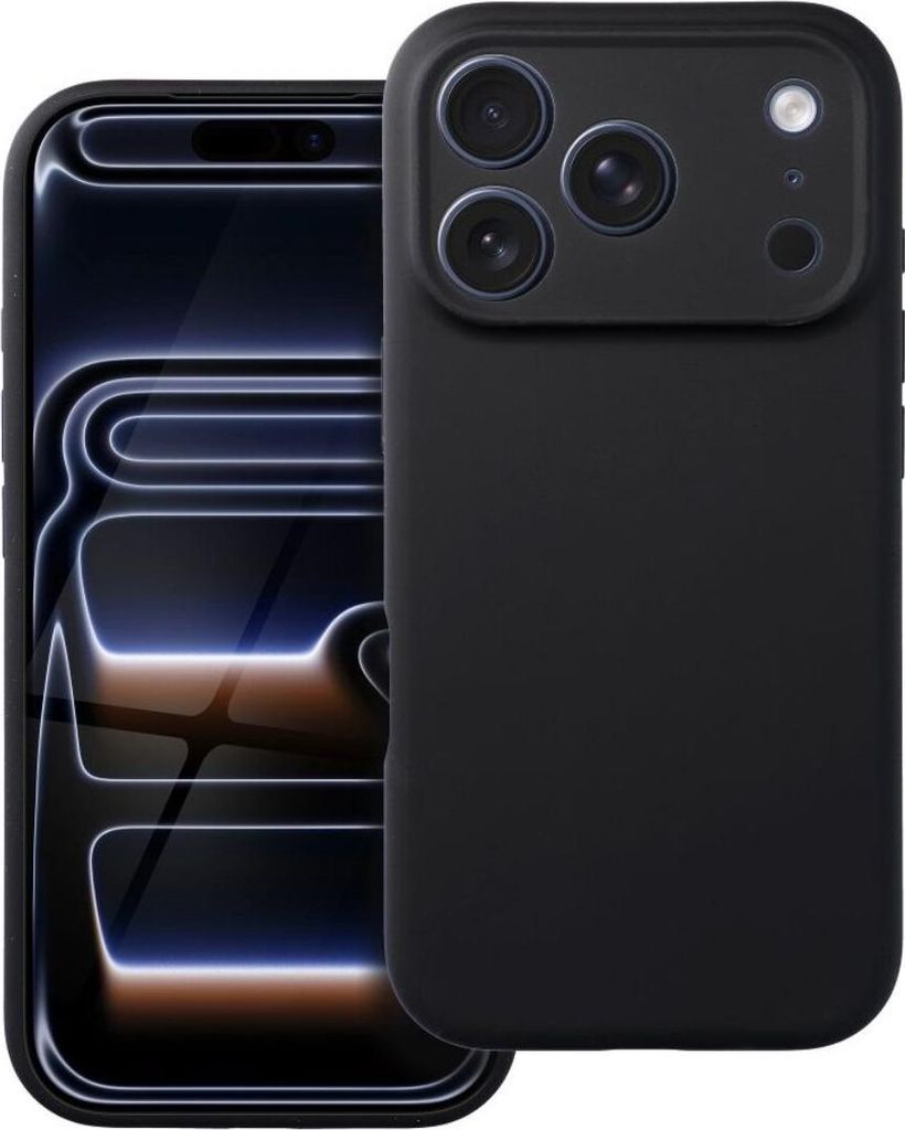 Forcell F Protect Rubber Magnet Hülle Schwarz Kompatibel mit iPhone 17 Pro