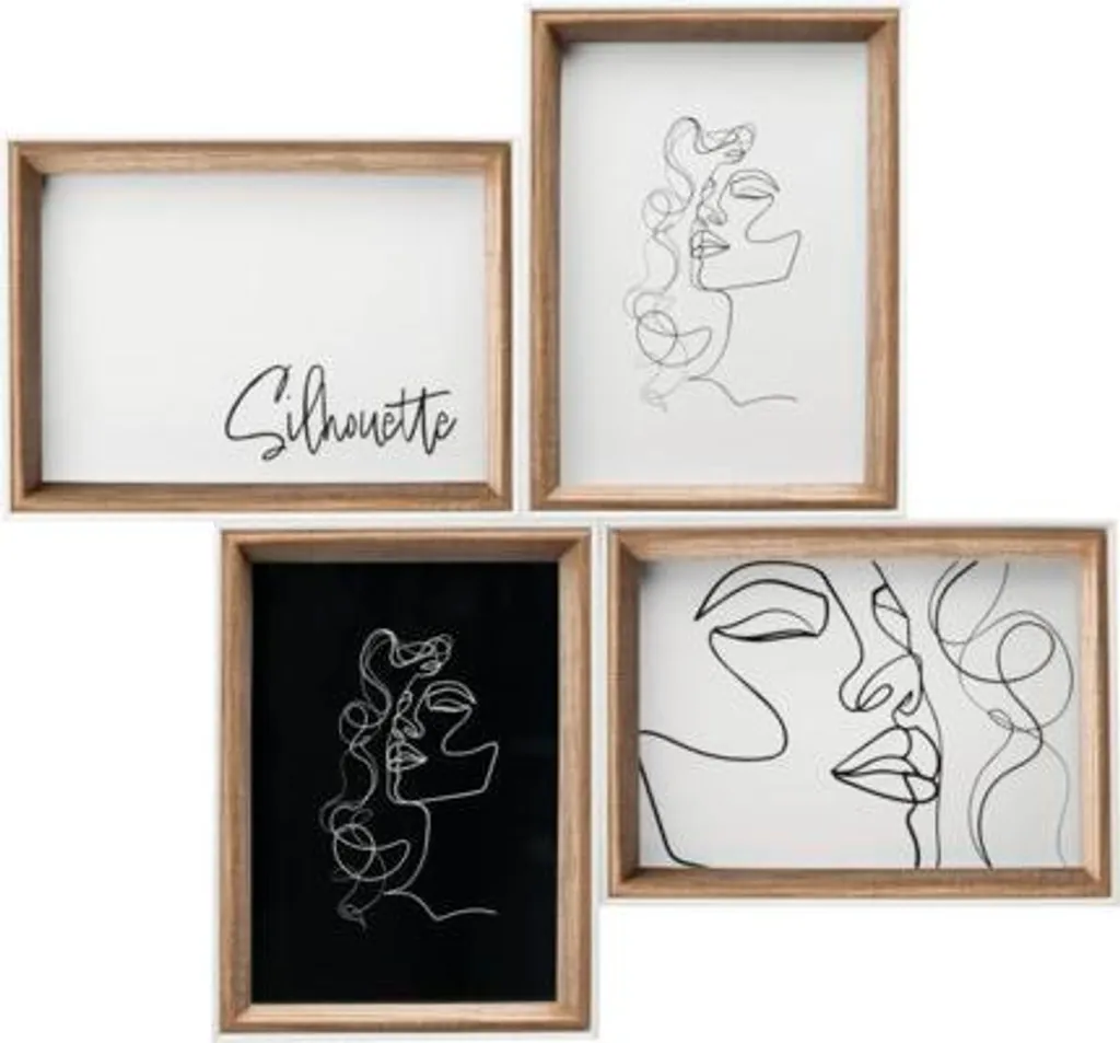 Walther Silhouette Cornice Multifoto Legno Faggio Bianco 4 Foto 13x18