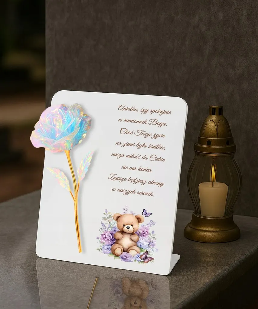 Article funéraire : Bougie éternelle fleurs multicolores pour tombe