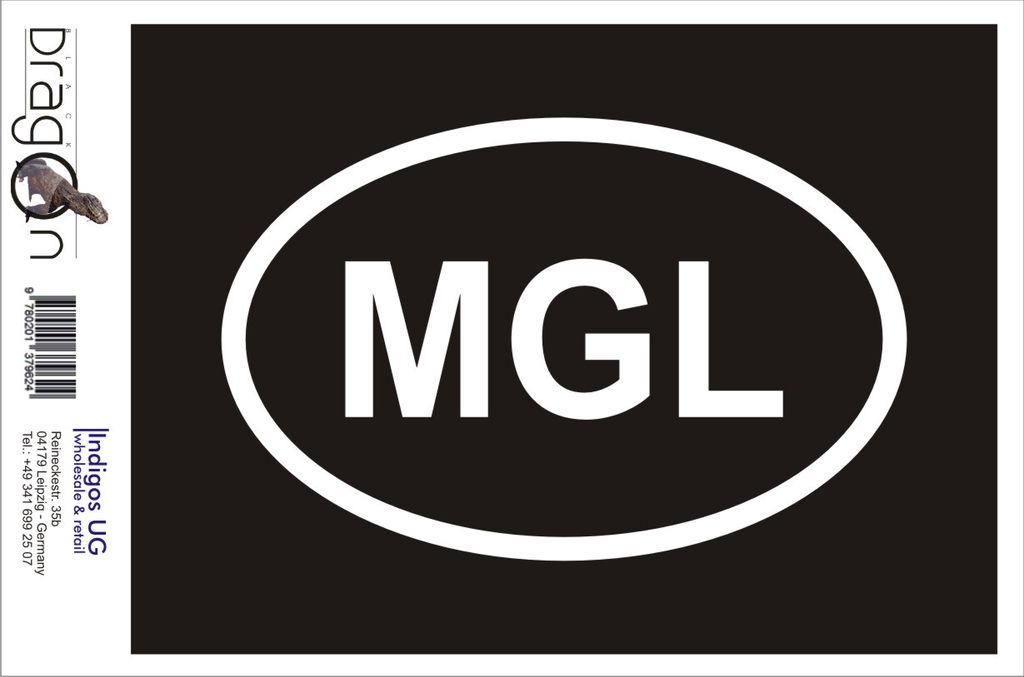 Aufkleber / Autoaufkleber - JDM / Die cut / Auto / OEM - Mongolei MGL - 110x70 mm pink - Heckscheibe / Heckscheibenaufkleber