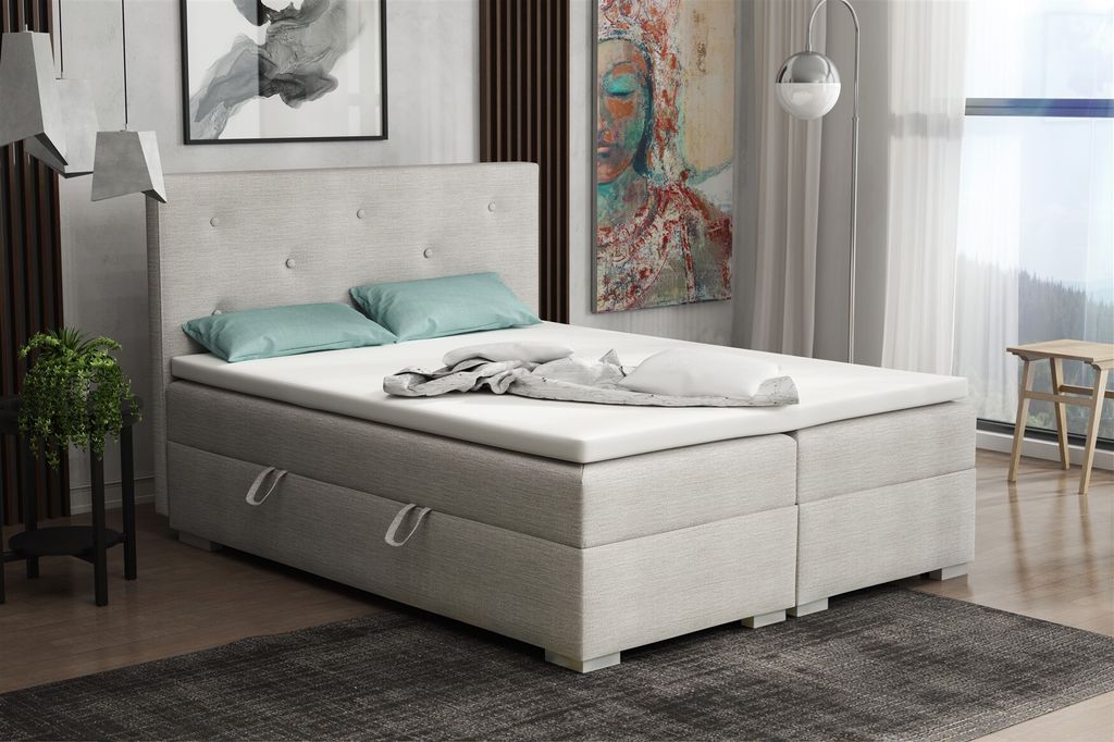 Boxspringbett Schlafzimmerbett PADUA 200x200cm inkl.Bettkasten