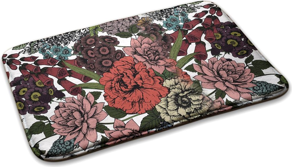 Teppich Teppich Wohnzimmer Schlafzimmer Modern - 90 cm x 60 cm - Blumen Und Blätter