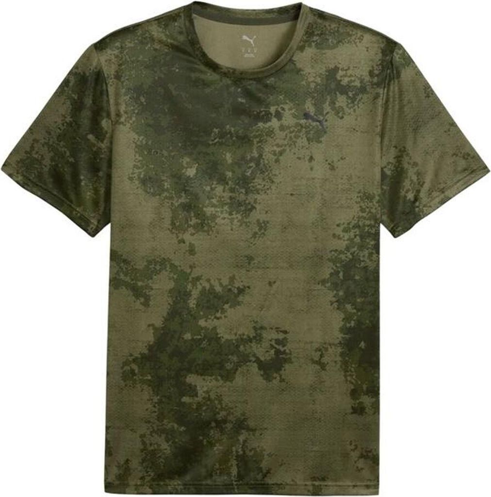Kurzärmliges Sport T-Shirt Puma Essentialsentials Aop grün