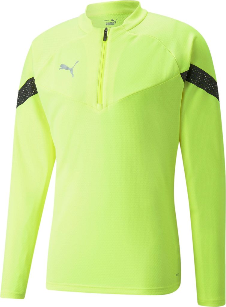 Puma teamFINAL Herren Training 1/4 Zip Pullover neon gelb schwarz Gr XL