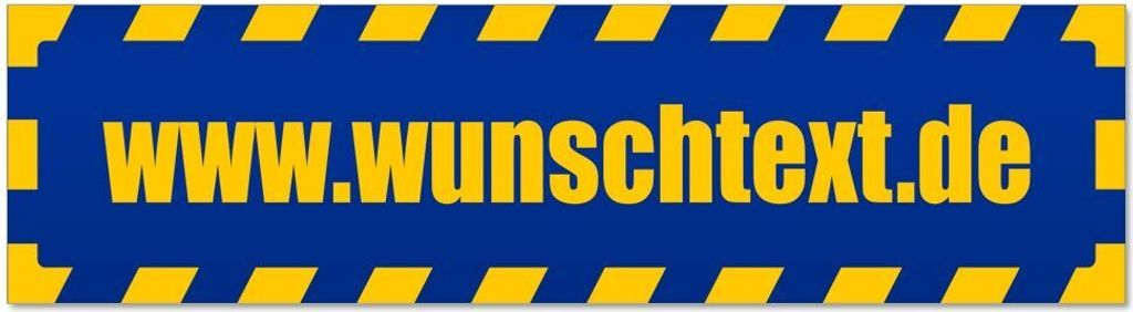 Kiwistar - Autoaufkleber - Blau - 20 x 5,3 cm - wunschte x t Domain - Hinweis Aufkleber Sticker für Auto, Kfz, Fahrrad, PKW, LKW