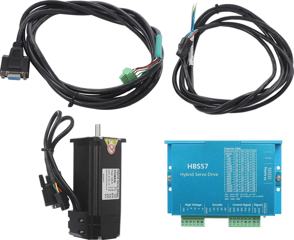 Moteur pas à pas boucle fermée CC 24-60V avec pilote et boîtier alu