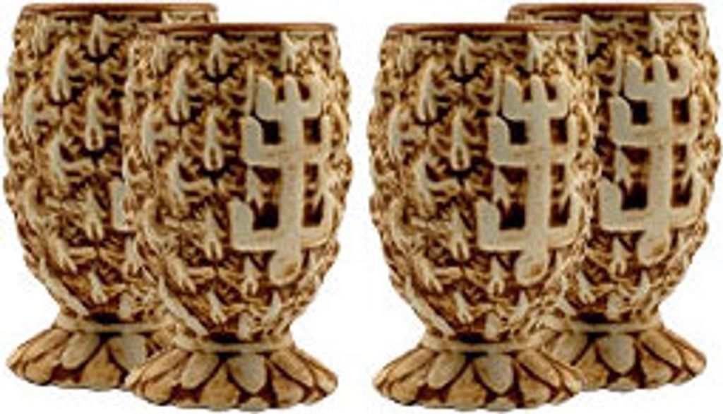 Plantation Rum Glas 4er Set Stiggins Shot Gläser 4x Tonbecher für 2cl / 4cl