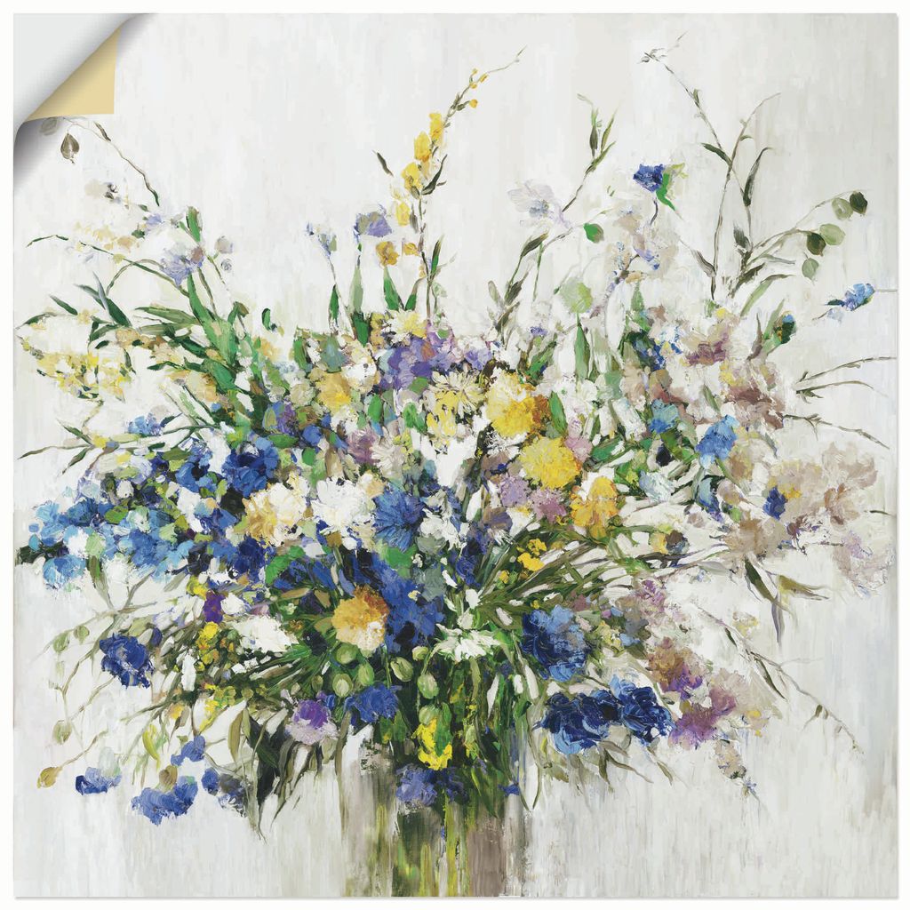 ARTland Wandbild, selbstklebend Wildblumenstrauß Größe: 40x40 cm