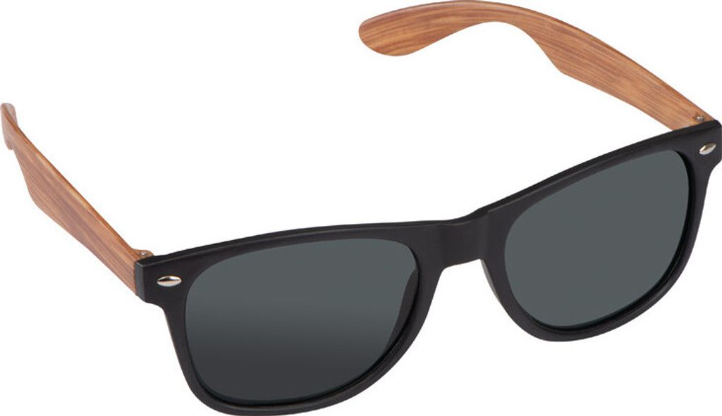 Sonnenbrille mit Bügeln in Bambusoptik / UV 400 Schutz Produktbild 