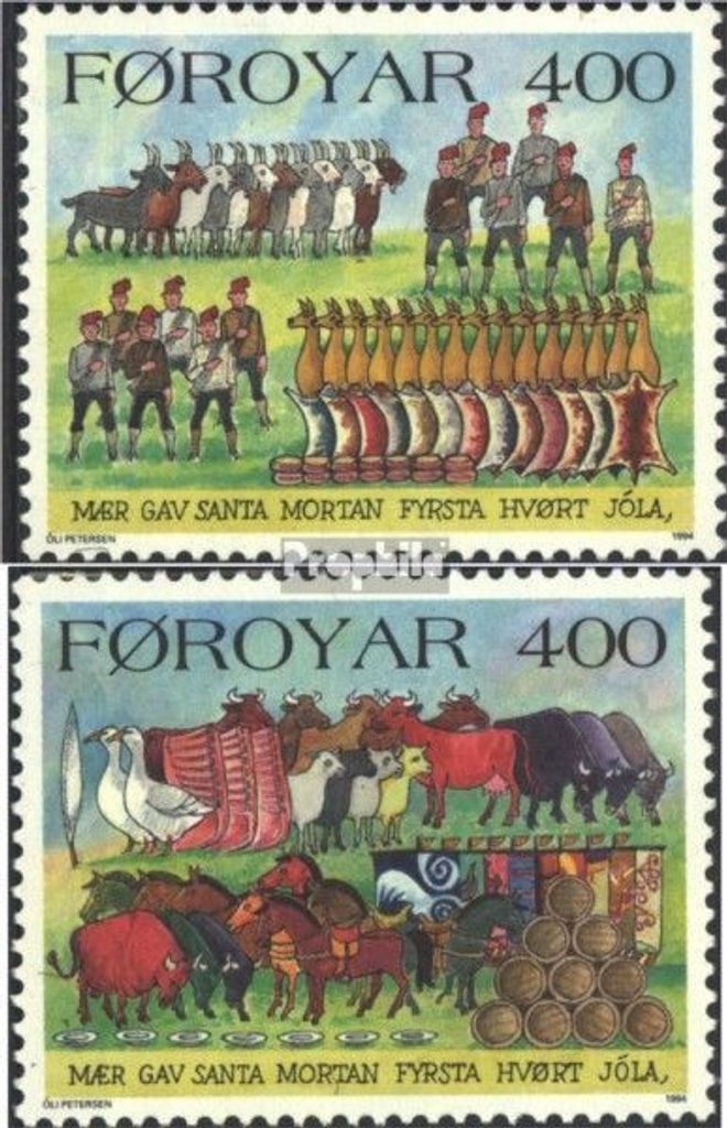 Briefmarken Dänemark - Färöer 1994 Mi 270-271 (kompl.Ausg.) postfrisch Brauchtum
