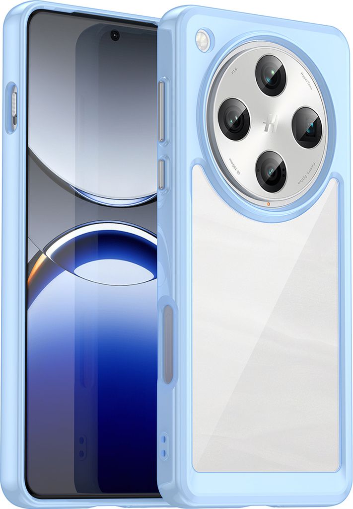 Schutzhülle für OPPO Find X8 Pro Klar Rückseite Stoßfeste TPU Silikon Bumper Hülle Blau